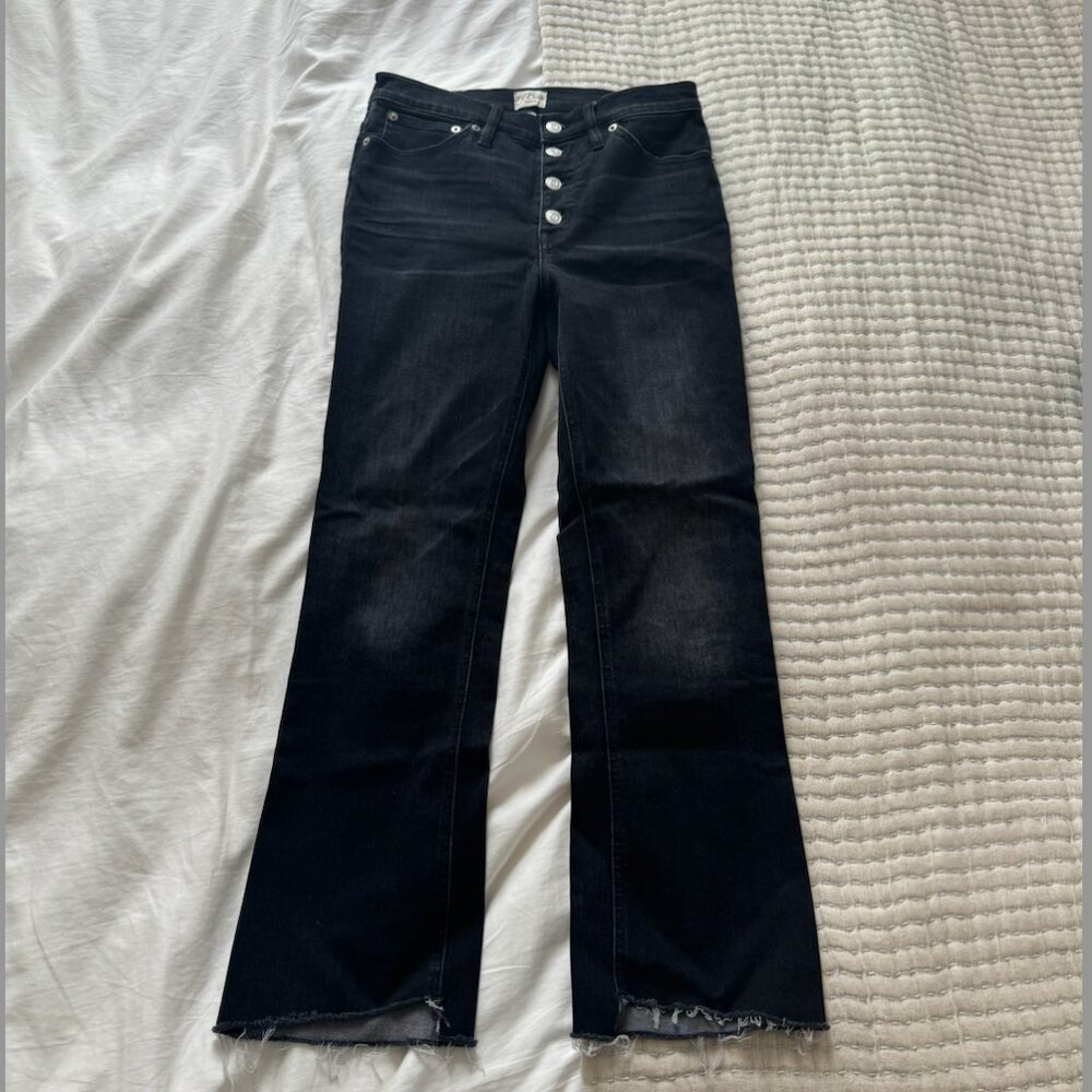 NO LONGER AVAILABLE J. Crew flare cropped Jeans, black, 27